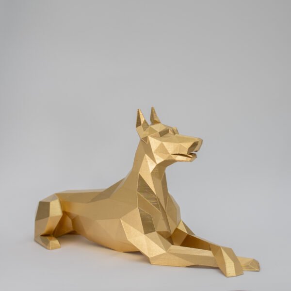 Doberman Escultura Cachorro Estatueta de Pet Personalizada